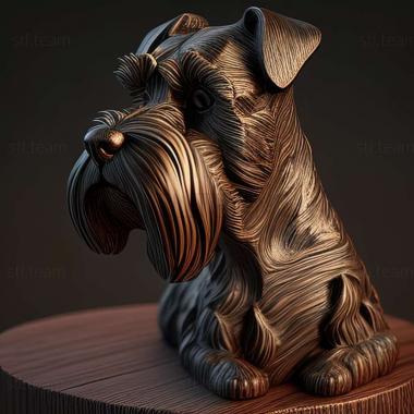 3D model Zwergschnauzer dog (STL)